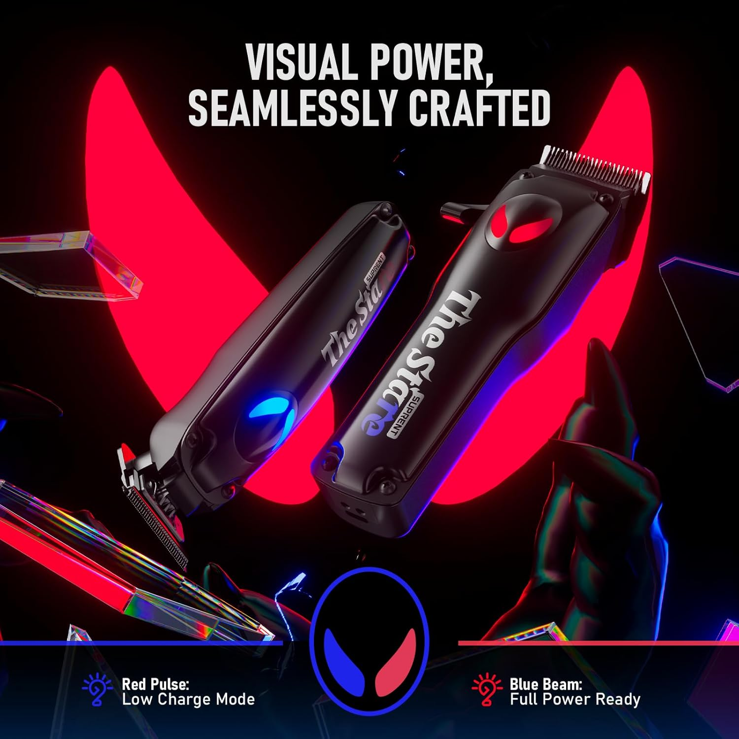 SUPRENT Professional Hair Clippers for Men &ndash; Cordless Hair Cutting Kit, Electric Clippers & Trimmer Combo Set, Rechargeable Haircut Kit for Barber & Home Use, 7500 RPM Motor image number 4