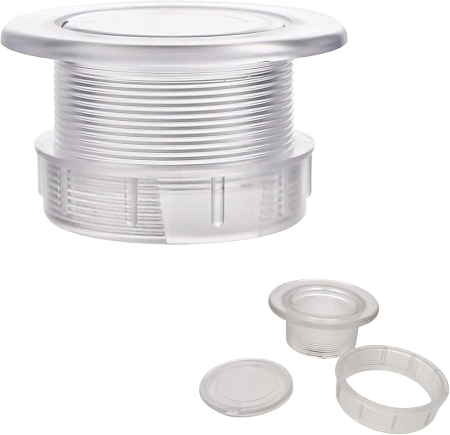 Umbrella Hole Ring Plug Cap Set,Umbrella Hole Stabilizer,Parasol Umbrella Hole Ring Plug and Cap Set,Plug-In Sunshade Hole Stabilizer,Designed for Outdoor Gardens, Swimming Pools(Transparent) image number 1