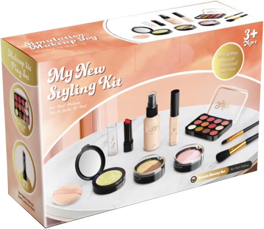 Non-Toxic & Washable Makeup Kit for Girls Kids 3-12 | Make up Set with Princess Dress up Toys Accessories | Ideal Christmas Birthday Gift for Girls