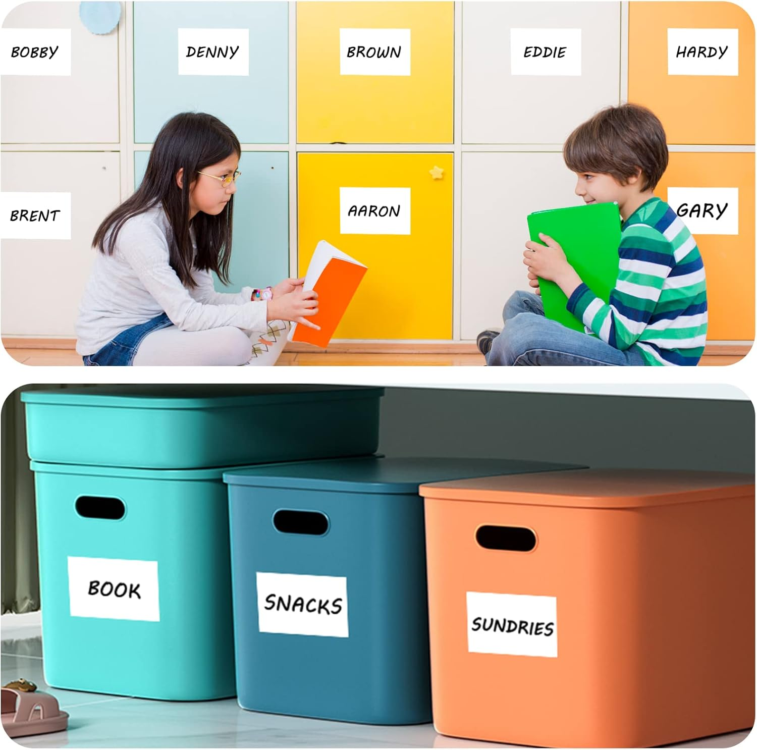 Maxgear 4X6 Inch Removable Labels 100 Sheets, Water/Oil/Tear Resistants No Residue for Home Packing Box and Storage Bins, Matte White Paper Sheets, Permanent Strong Adhesive, Dries Quickly image number 2