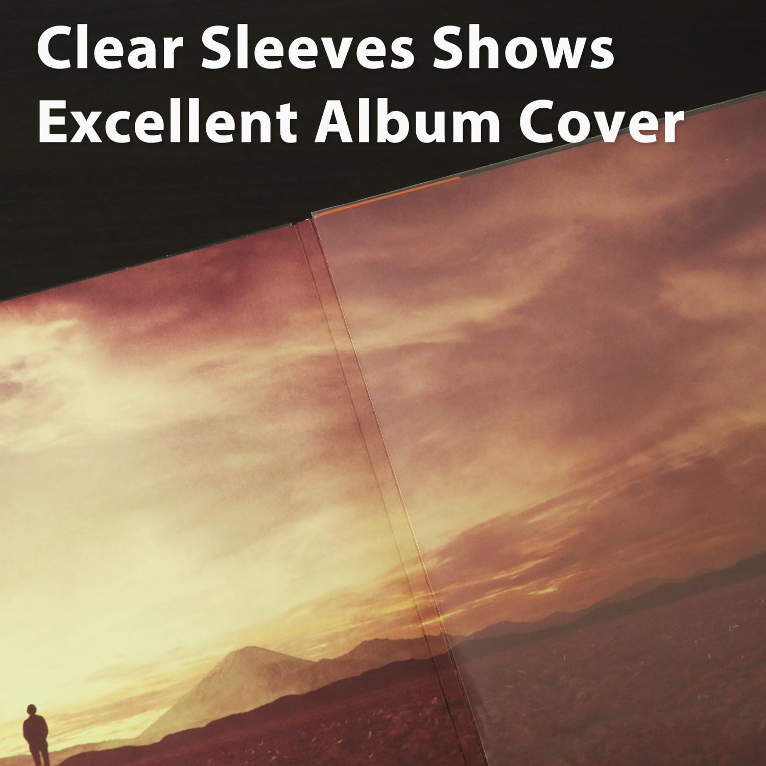 Gatefold Record Albums Outer Sleeves: Plastic Record Sleeves for 12-Inch Vinyl Storage 3 Mil Thick Clear Album Cover Protectors, 50P image number 1