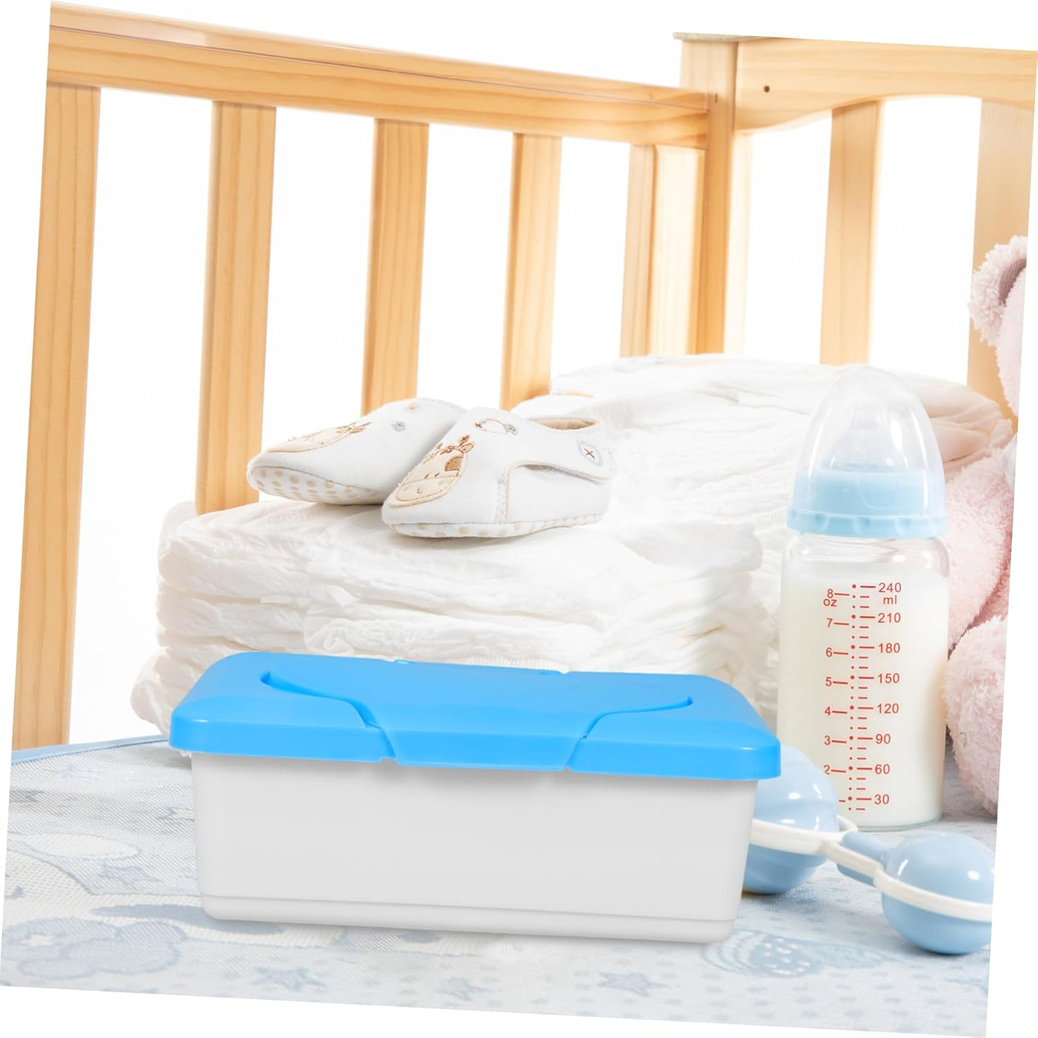 BESTOYARD 2Pcs Cleansing Towel Box Portable Wipes Holder Lid Travel Nursery Organizer Plastic Dispenser for Wipes Face Towels Toilet Tissues image number 2