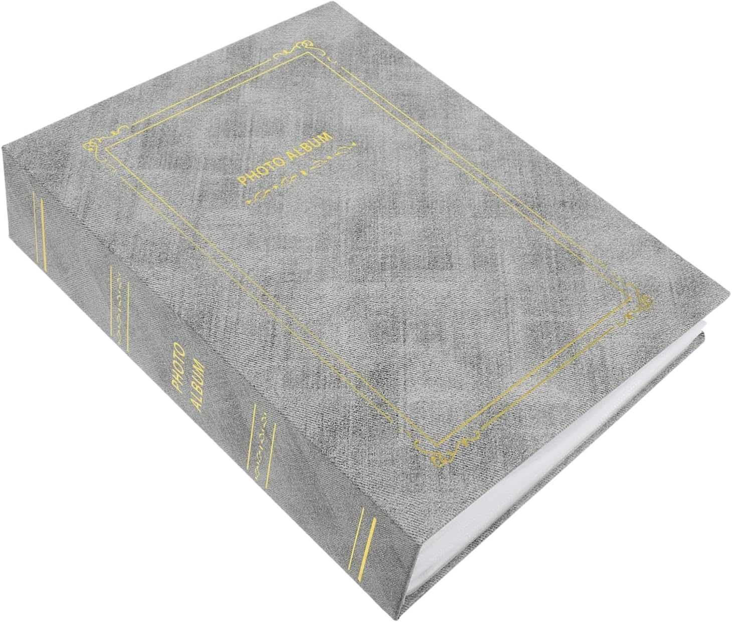 Creative Photo Album Insert Pages for Family Memories Weddings Special Events Elegant Grey Foil Design for Birthdays Anniversaries User-Friendly Layout image number 3