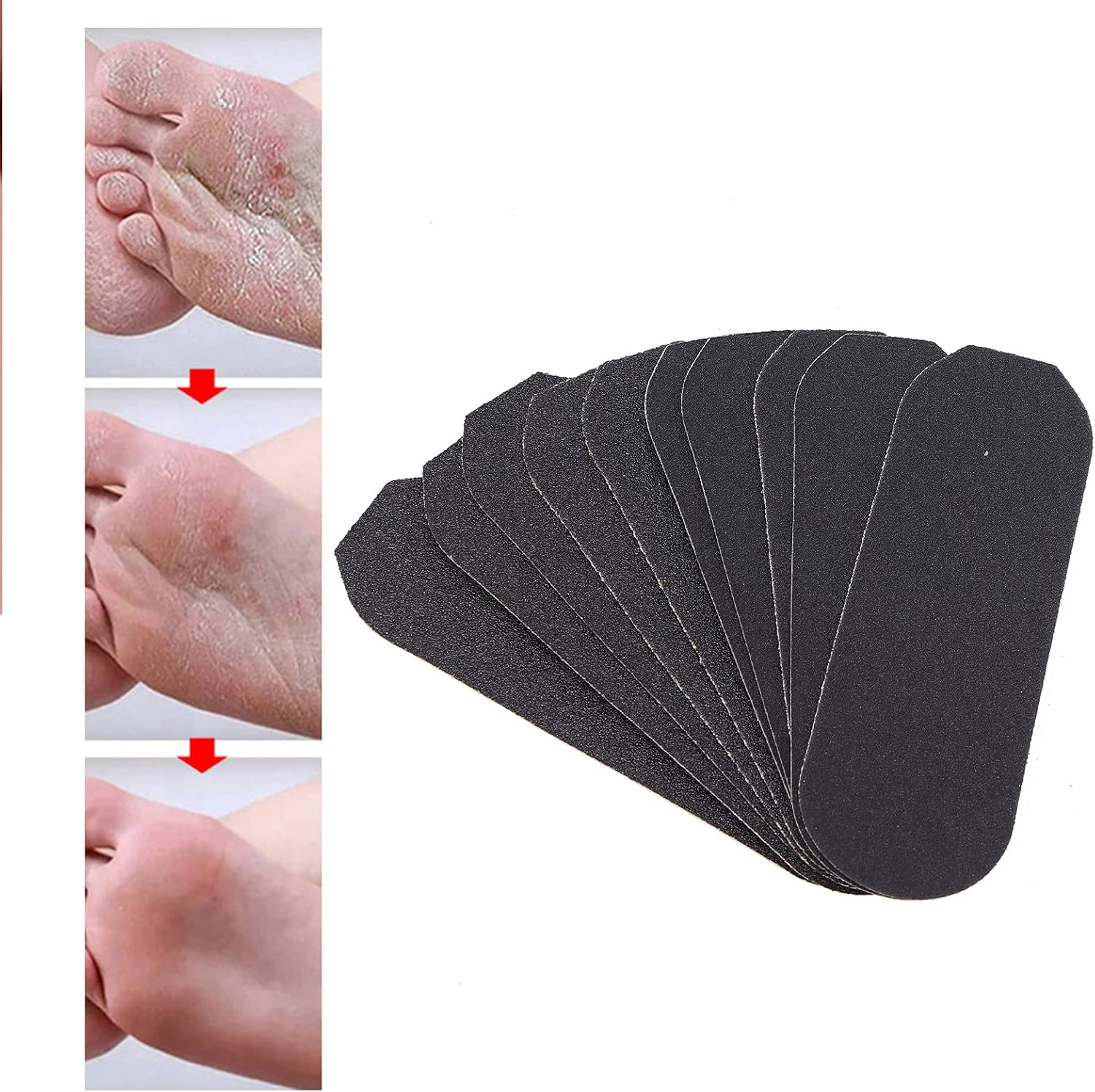 Pack of 10 Replacement Pedicure File Refills Coarse Fine Pedicure Foot Rasp Refill Pads, Foot Rasp Replacement Sandpaper, Replacement Refill Packs Coarse Fine Pedicure Foot Rasp Refill Pads image number 5