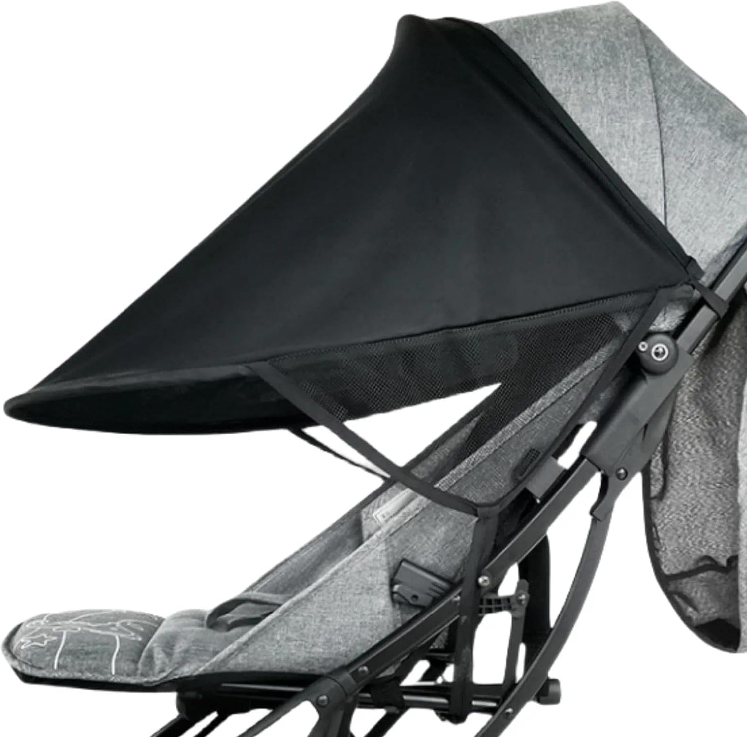 Pram Sun Shade Cover Baby Sunshade UPF 50 + Adjustable Sun Shade Canopy Breathable Pram Sun Shade for Pushchair Stroller Buggy Pram image number 3