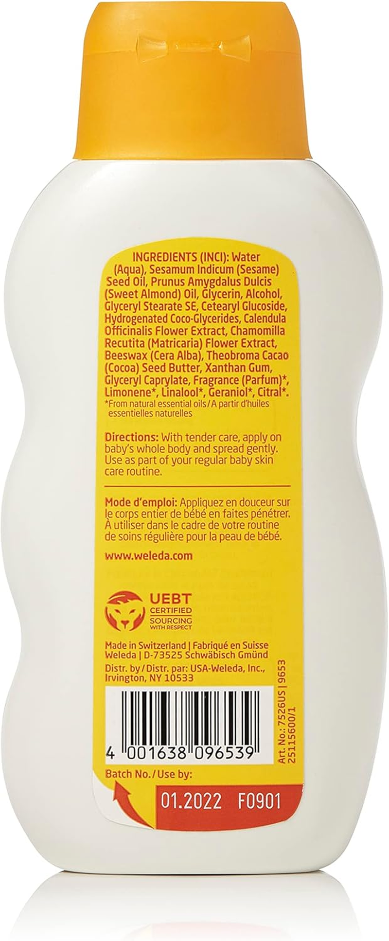 WELEDA Calendula Baby Body Lotion 200Ml | Calming | Certified Natural & Organic image number 1
