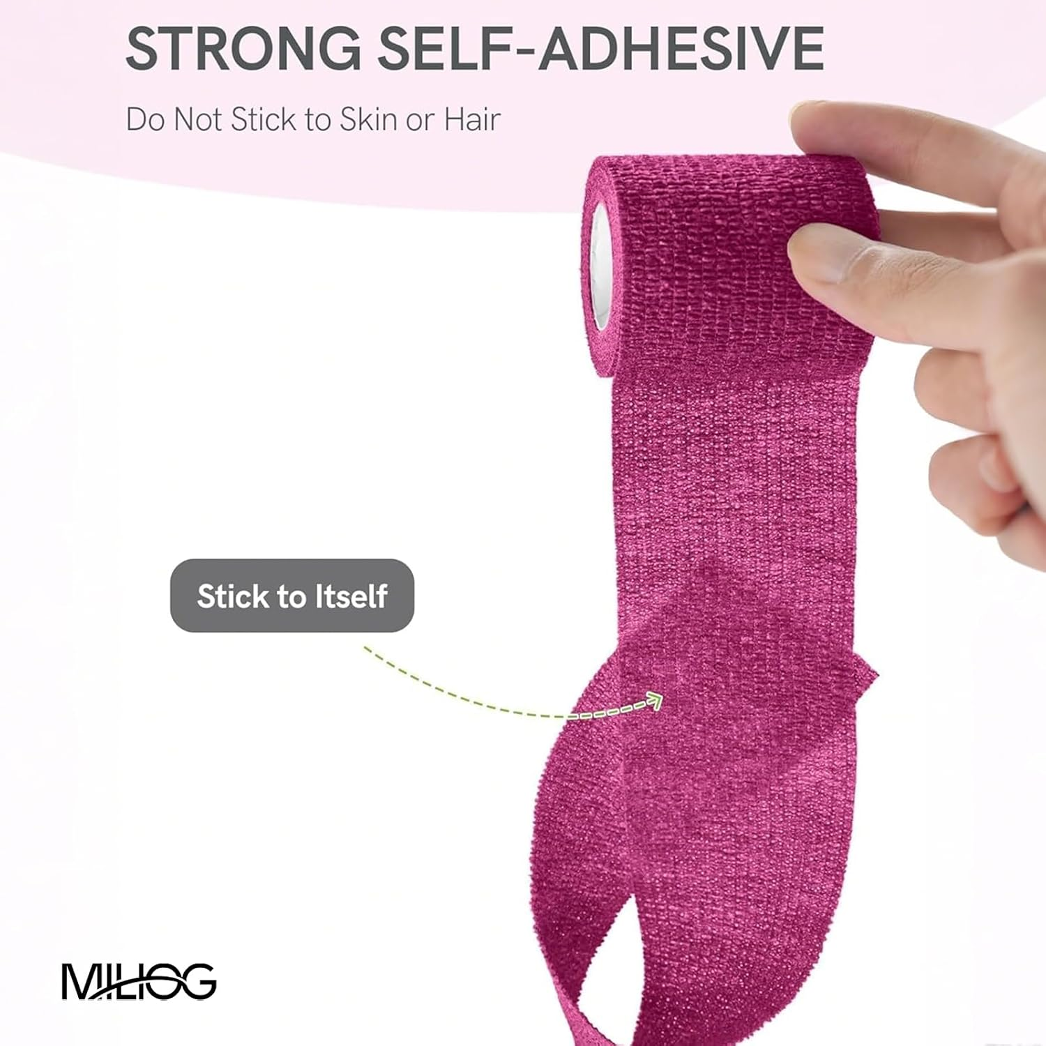 Self-Adhesive Bandage Wrap 6 Rolls - 2" X 5 Yards Cohesive Tape for First Aid, Sports, Kids & Pets image number 6