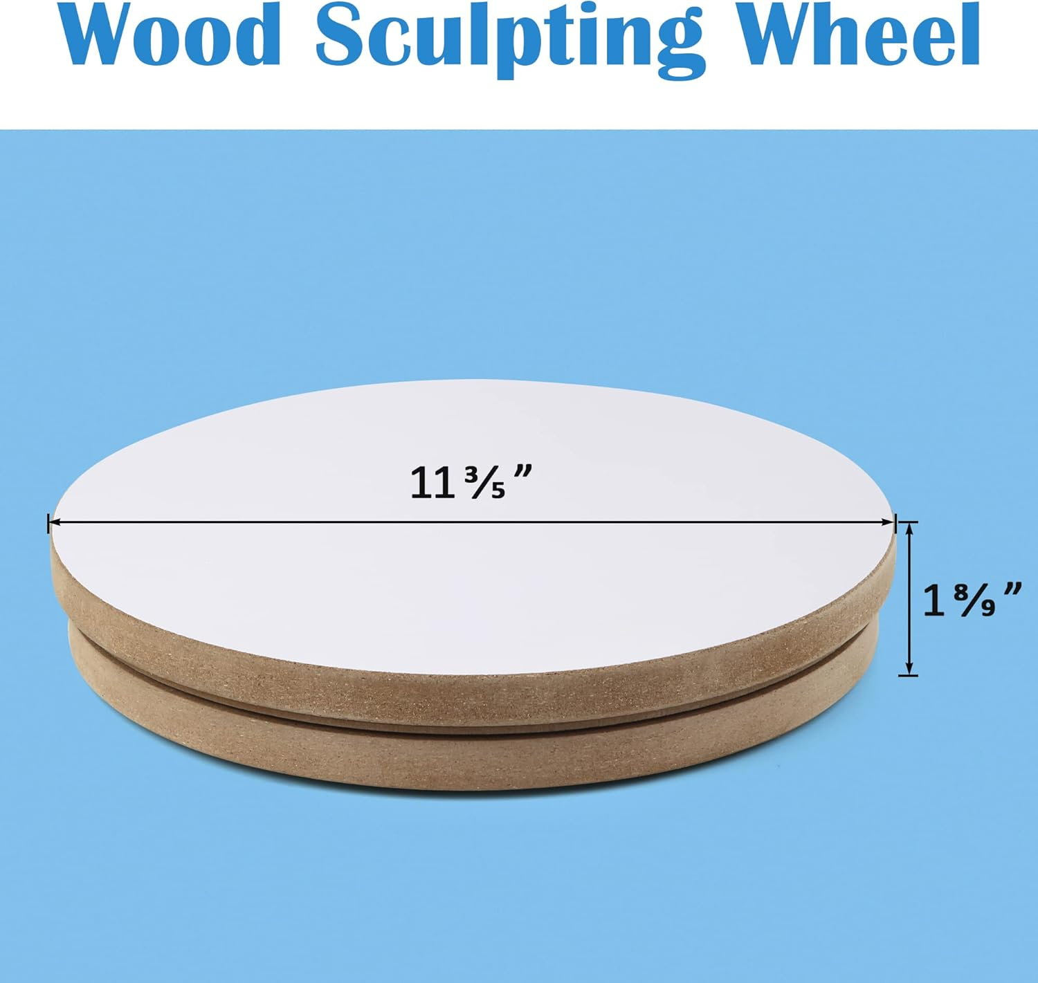 Falling in Art Wood Pottery Sculpt Banding Wheel, Turn Table for Painting and Crafting, 12 Inches Diameter image number 3