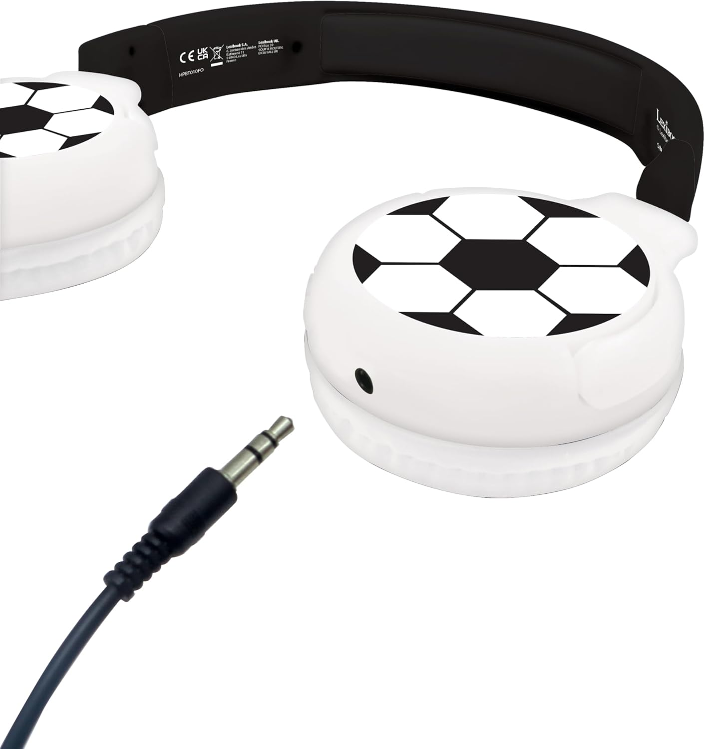LEXIBOOK - Football - 2-In-1 Bluetooth & Wired Headphones with Microphone and Control Button, Foldable and Adjustable, Long Lasting Rechargeable Battery, HPBT010FOLXB image number 2