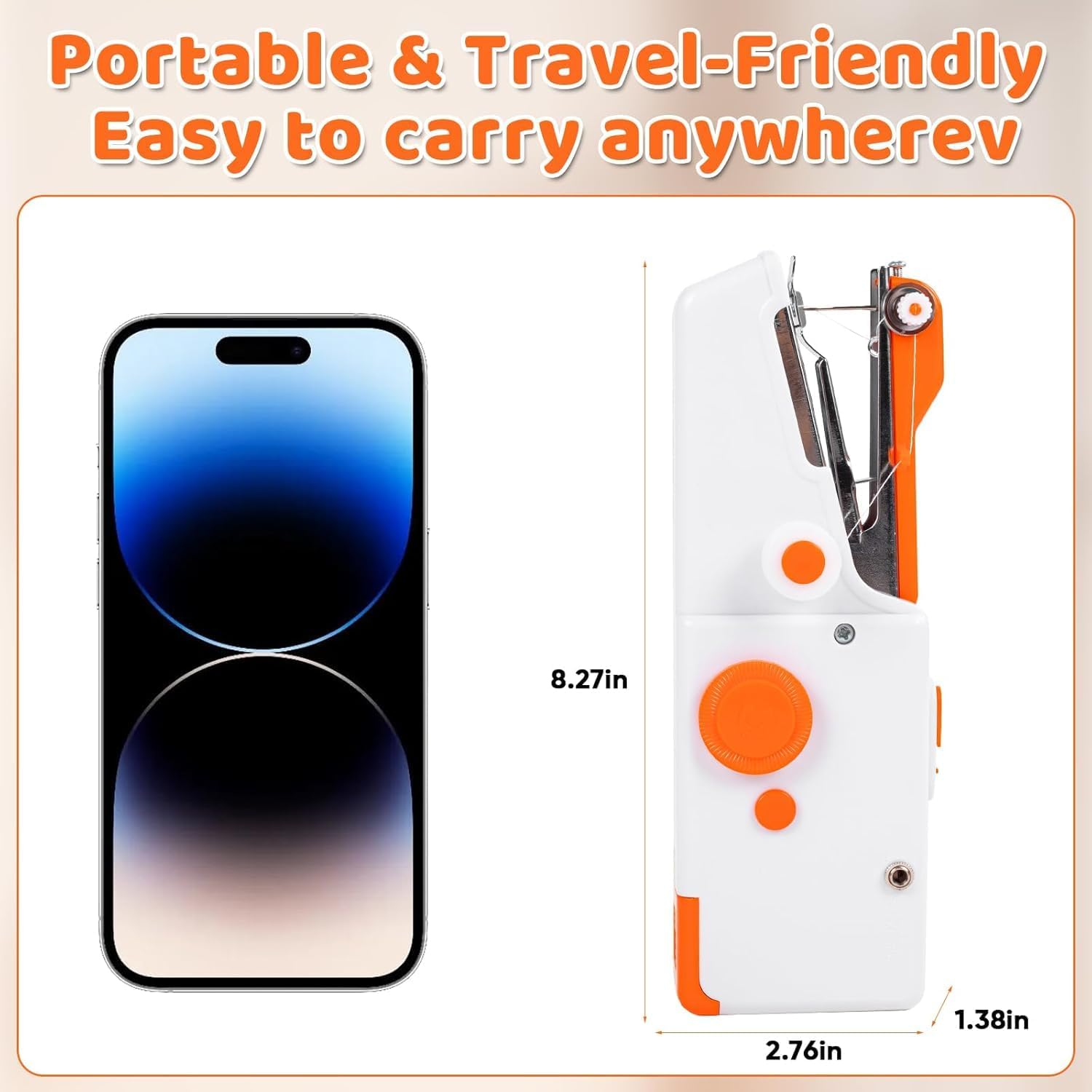 Handheld Sewing Machine for Beginners, Portable Mini Sewing Machine with Two Powered Supply Modes,Simple Operation, Quick Stitching for Home & Travel & DIY image number 5