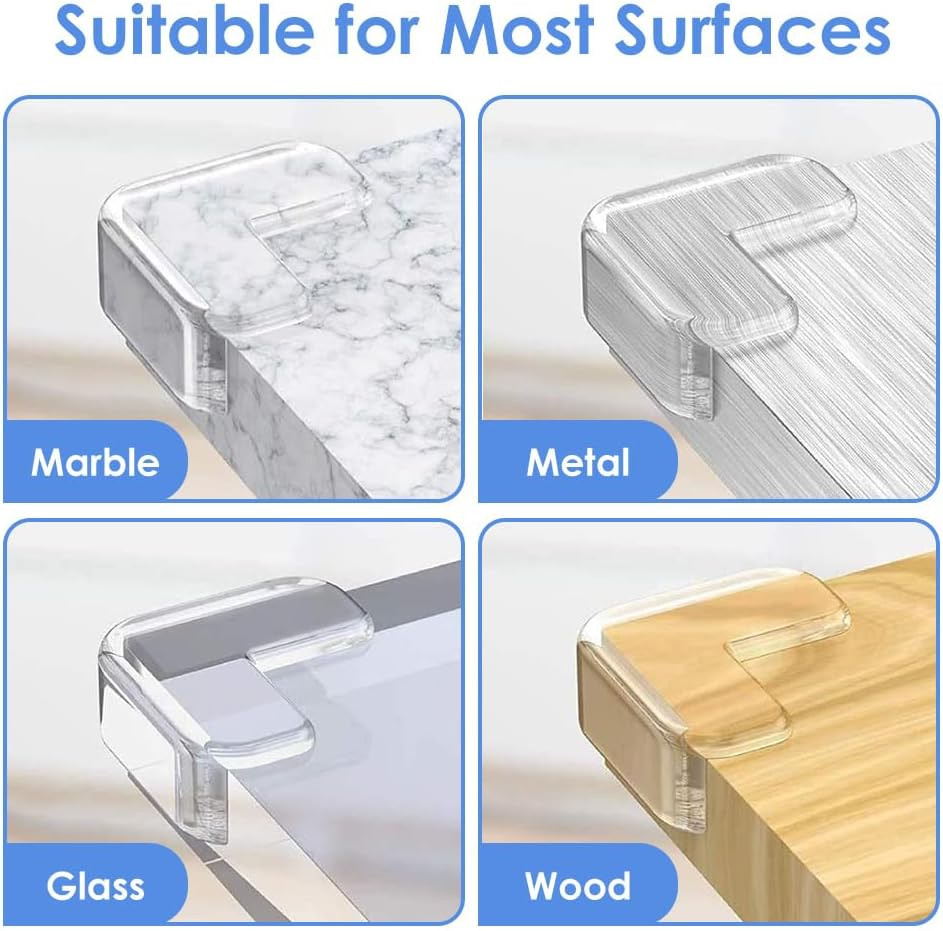 AUTOWT Baby Edge Corner Protector Kit, Transparent Child Safety Shock Protection, 3M Table Edge Protector, Soft Silicone Bumper Strip with Double-Sided Adhesive Tape for Furniture, Cabinet, Drawer image number 5