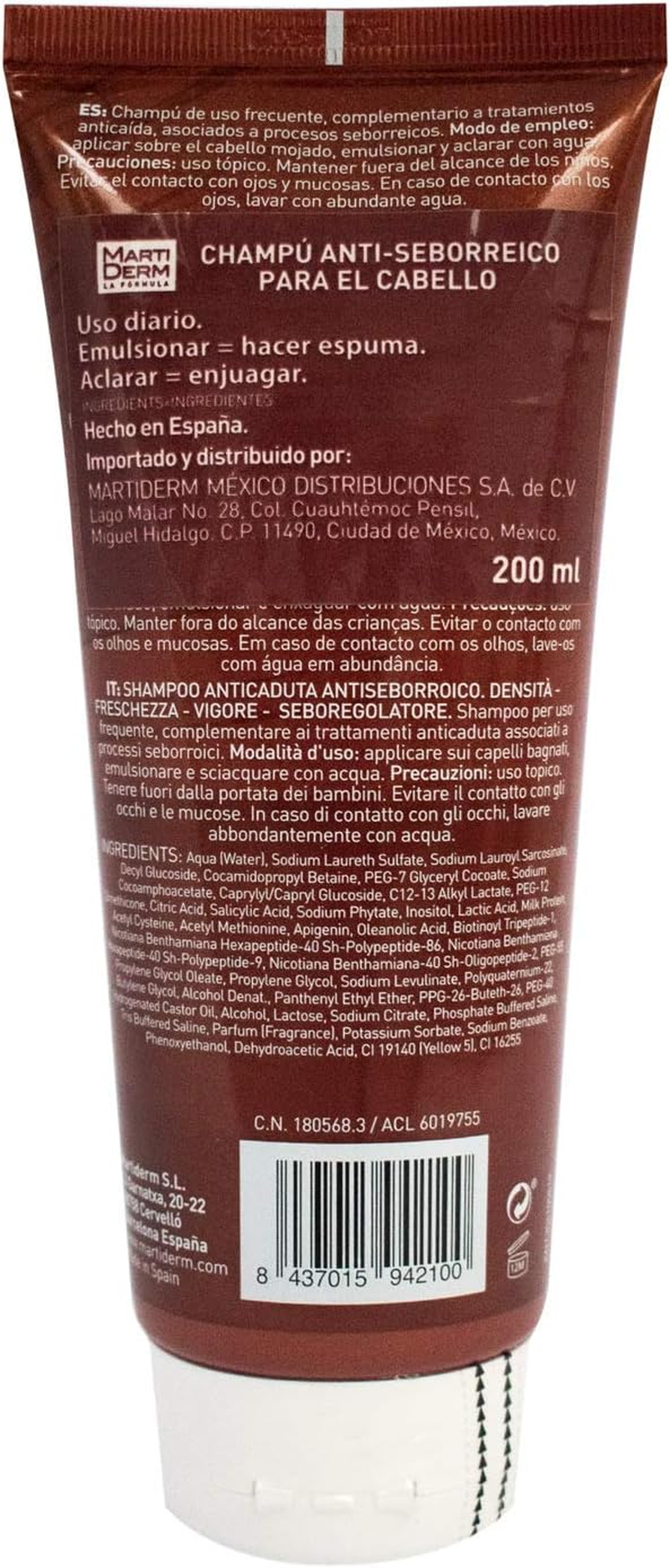 Martiderm Anti-Sebum anti Hair-Loss Shampoo 200Ml image number 2