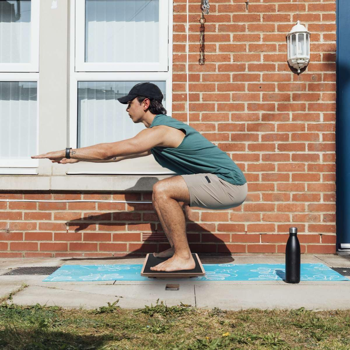 Wobble Board for Adults - Anti-Slip Balance Board for Physical Therapy, Standing Desk, Core Strength - Wooden Rocker Board image number 4