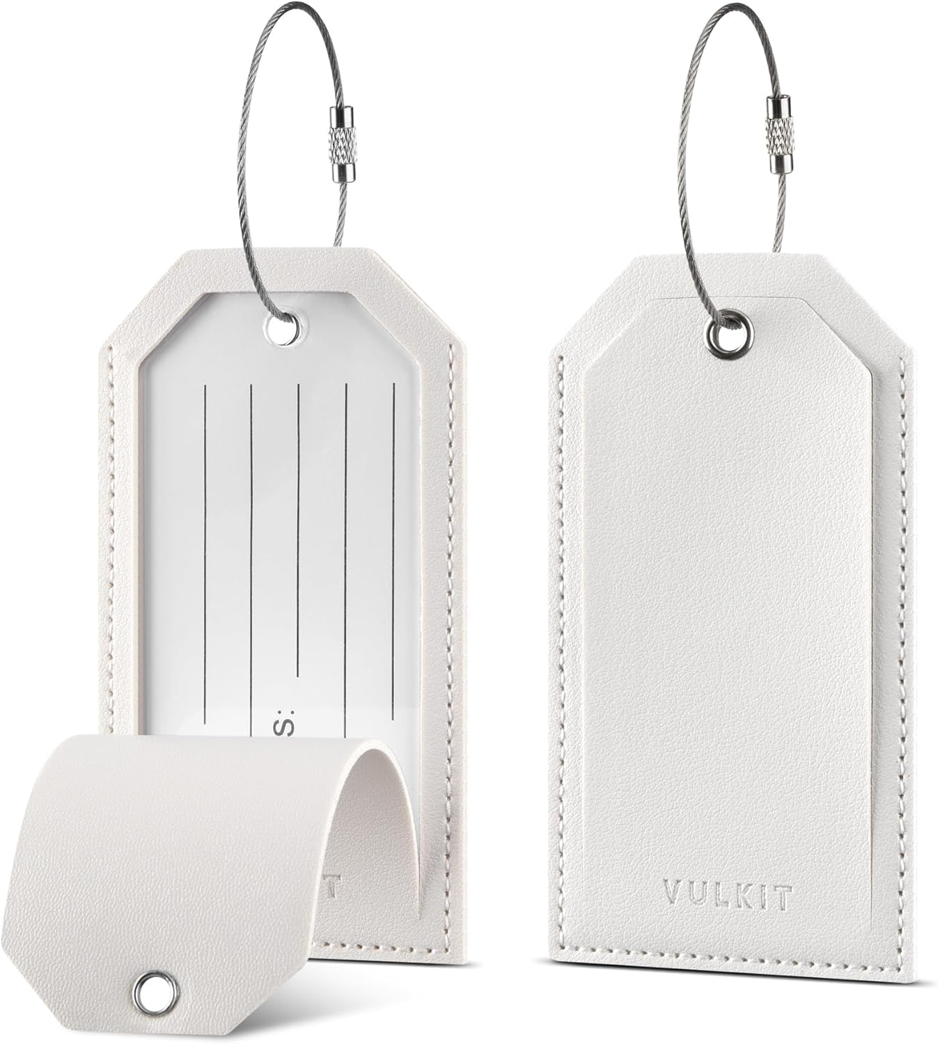 VULKIT Luggage Tags 2Pcs Travel Tags for Suitcase Backpacks Baggage, Travel Essentials & Cruise Accessories image number 2