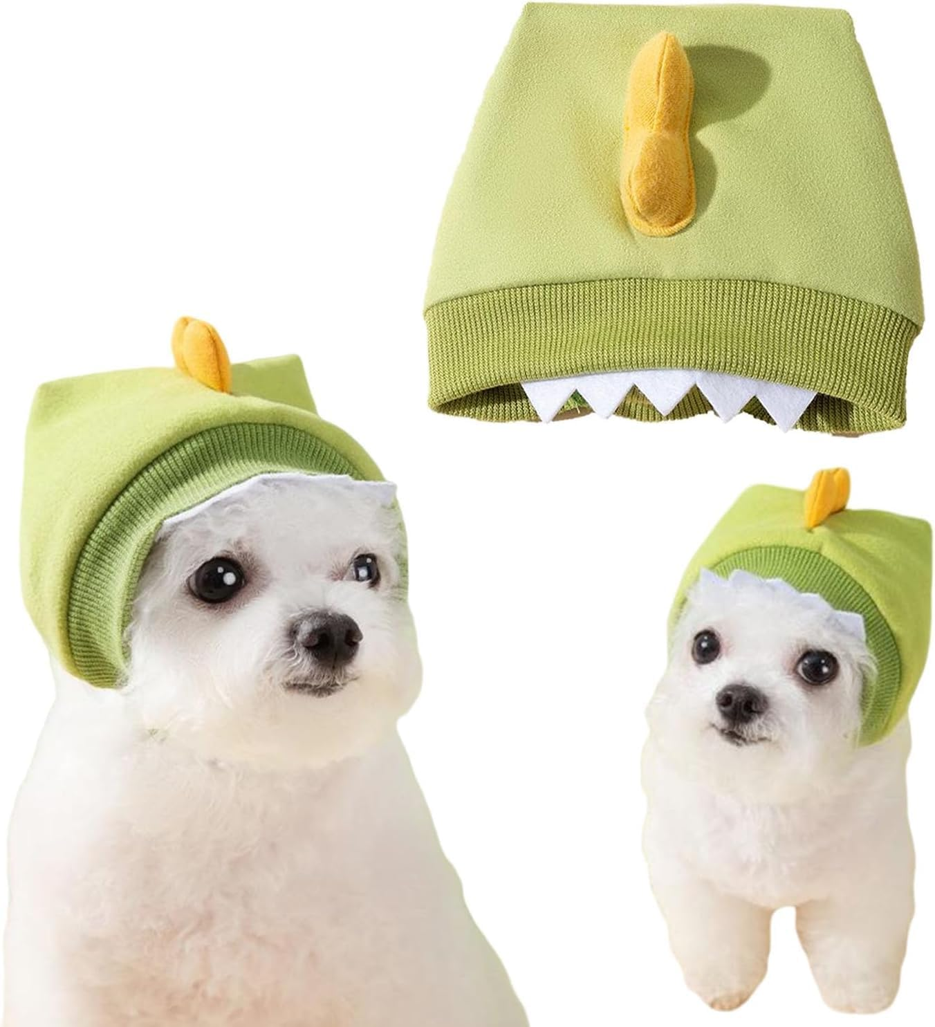 Quiet Ears for Dogs and Cats Pet Soothing Hat Dog Ear Muffs Noise Dog Hats Pet Ears Warm Dog Ear Cover Winter Hat Dogs Head Wrap for Small Dogs Cats Pets (Green, L) image number 4