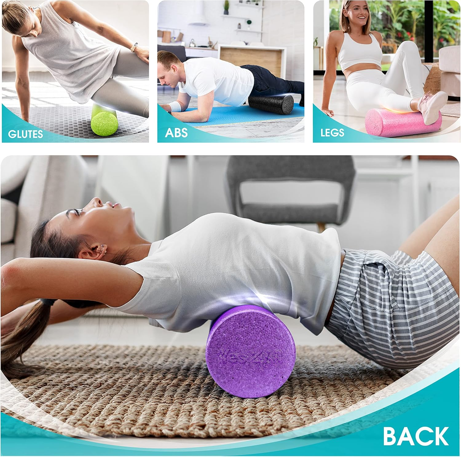 Yes4All EPP Foam Roller for Back, Legs &ndash; Extra Firm High-Density Foam Roller EPP 45Cm/30Cm/60Cm/90Cm (18/12/24/36Inch) Best for Flexibility and Balance Exercises image number 2