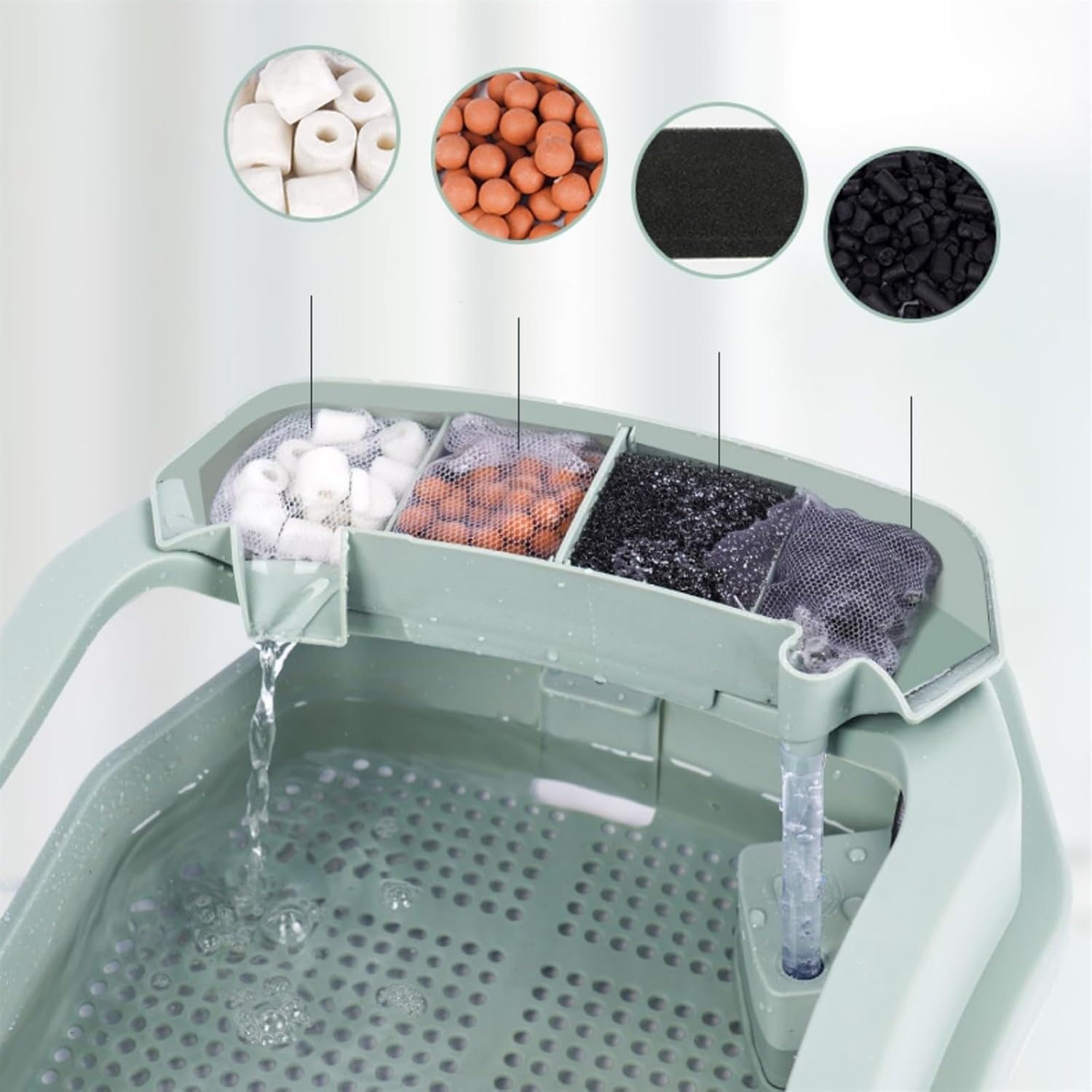 Aquariums Fish Tank Turtle Tank with Sun Deck Can Breed Aquatic Plants Small Fish Tank Turtle Box Large Home Pet Feeding to Prevent Escape Fish Bowl (Size : Small) image number 5