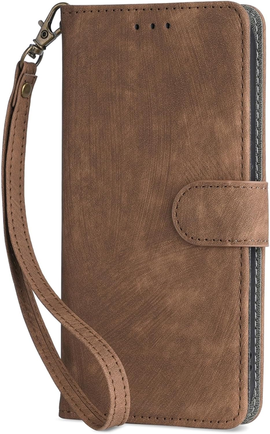 Ozimall Case for Optus X Pro 5G,Premium TPU Shockproof Wallet Cover with Multi-Functional Card Holder,Magnetic Buckle Impact-Resistence & Portable Slim Hand Strap (Black)