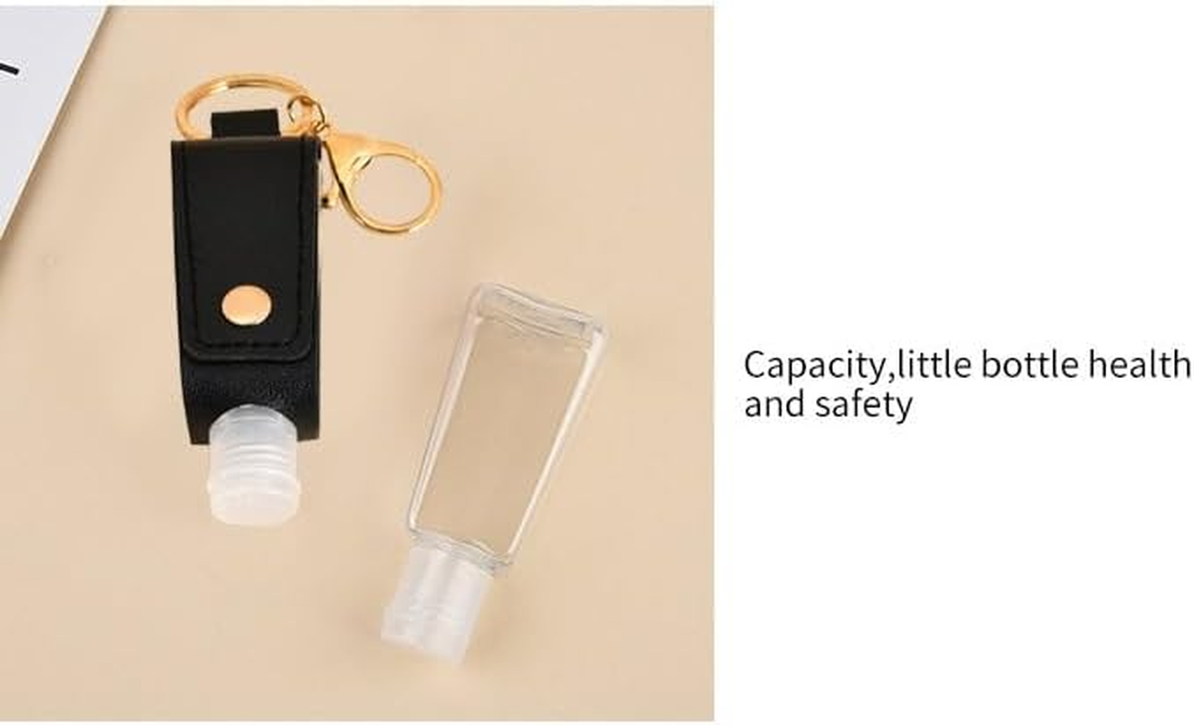 Portable Empty Travel Bottle Keychain Hand Sanitizer Bottle Holder 3 Pack Squeeze Bottle Refillable Containers for Toiletry Shampoo Lotion Soap (Style 1, One Size)