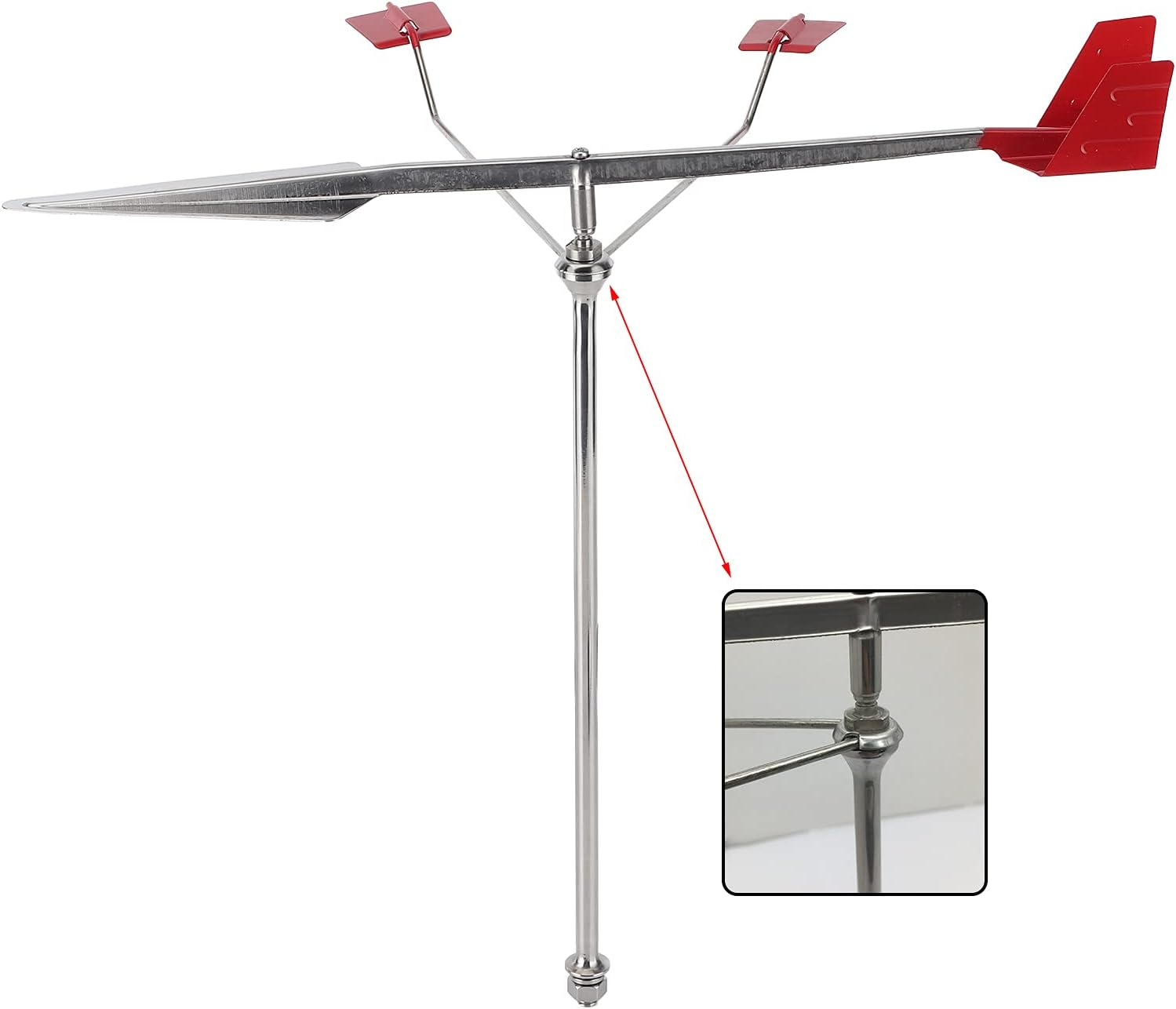 Stainless Steel Weather Vane High Sensitivity Wind Direction Indicator for Yacht Sailing image number 1