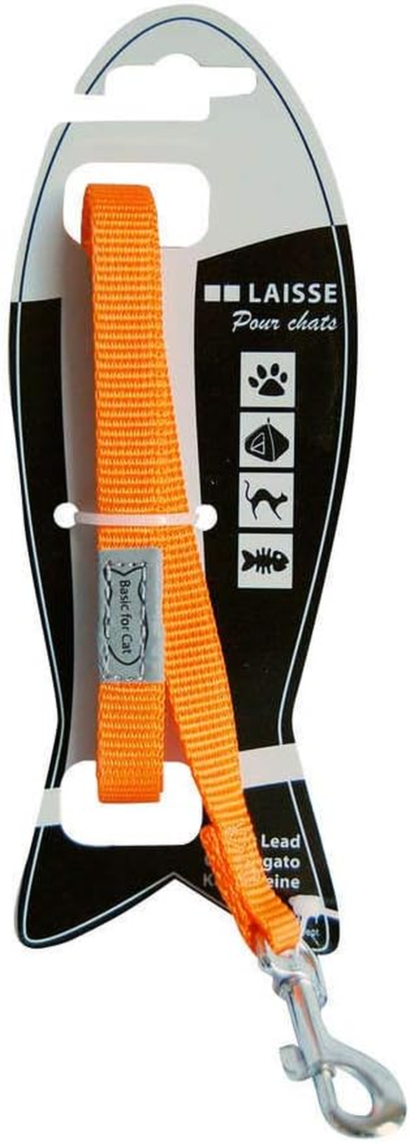 Wouapy Wouapy Basic Line Lead for Cat, Orange Leash in One Size Adjustable with a Length of 1, 2 Meters