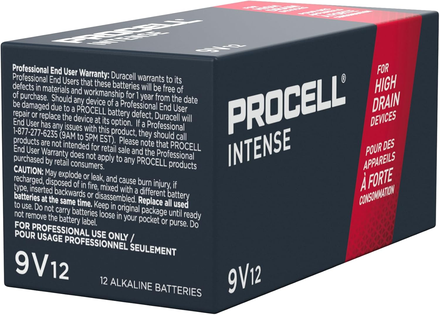 Procell Intense Power Alkaline 9V 24 Batteries image number 1