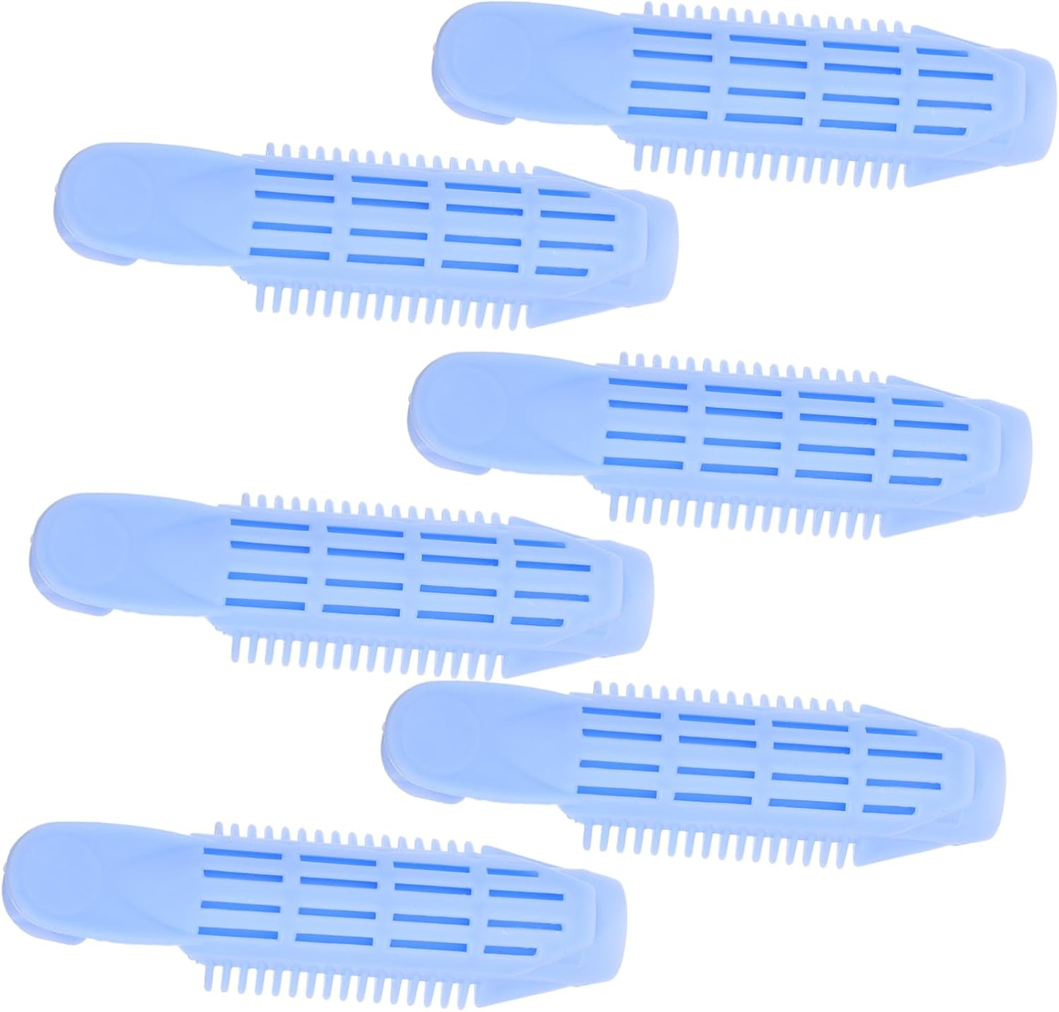 HAMPPLIES 6Pcs Blue Bang Curlers Hair Clips for Women Rollers for Volume and Styling DIY Curly Hairstyle Tools Rollers