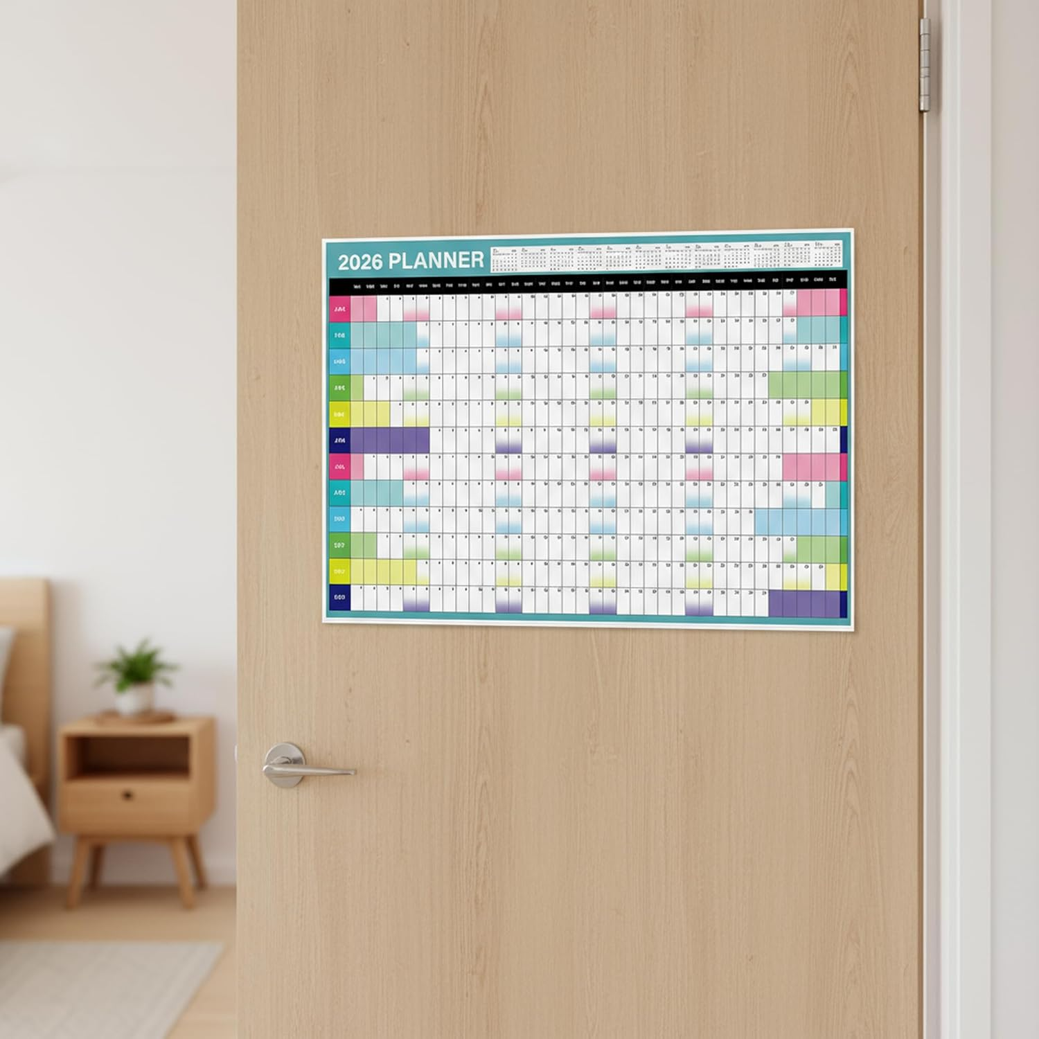 2026 Wall Calendar Large Yearly Planner &ndash; Full Year Annual Calendar Planner, Paper Wall Chart Plan 12 Months, Colored Stickers,365 Daily Plan for Home, Office, Classroom Organization & Decor image number 3