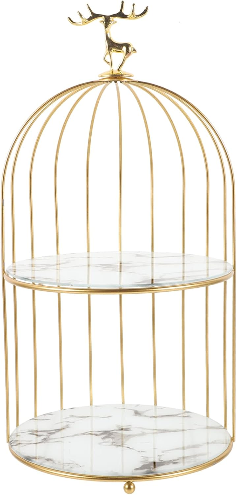 Alipis Bird Cage Makeup Organizer Rack Elegant Dresser Storage Stand for Cosmetics Perfume Skincare Unique Design for Vanity Bathroom and Bedroom Ample Space Stylish and Functional image number 6