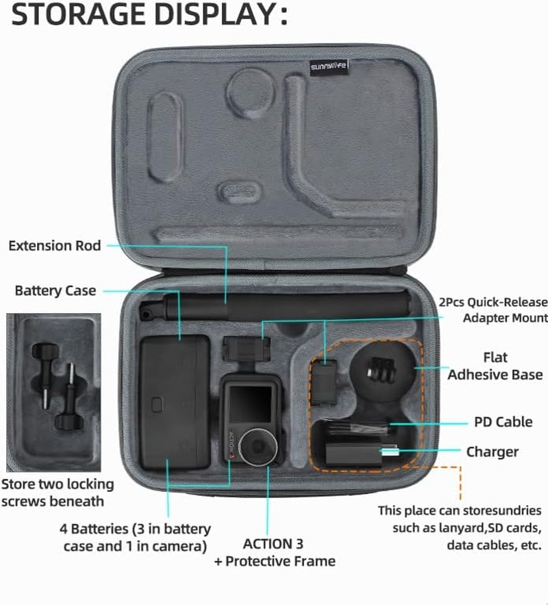Camgo Sunnylife Large Carry Case for Osmo Action 5 Pro/Osmo Action 4 / Osmo Action 3 image number 3