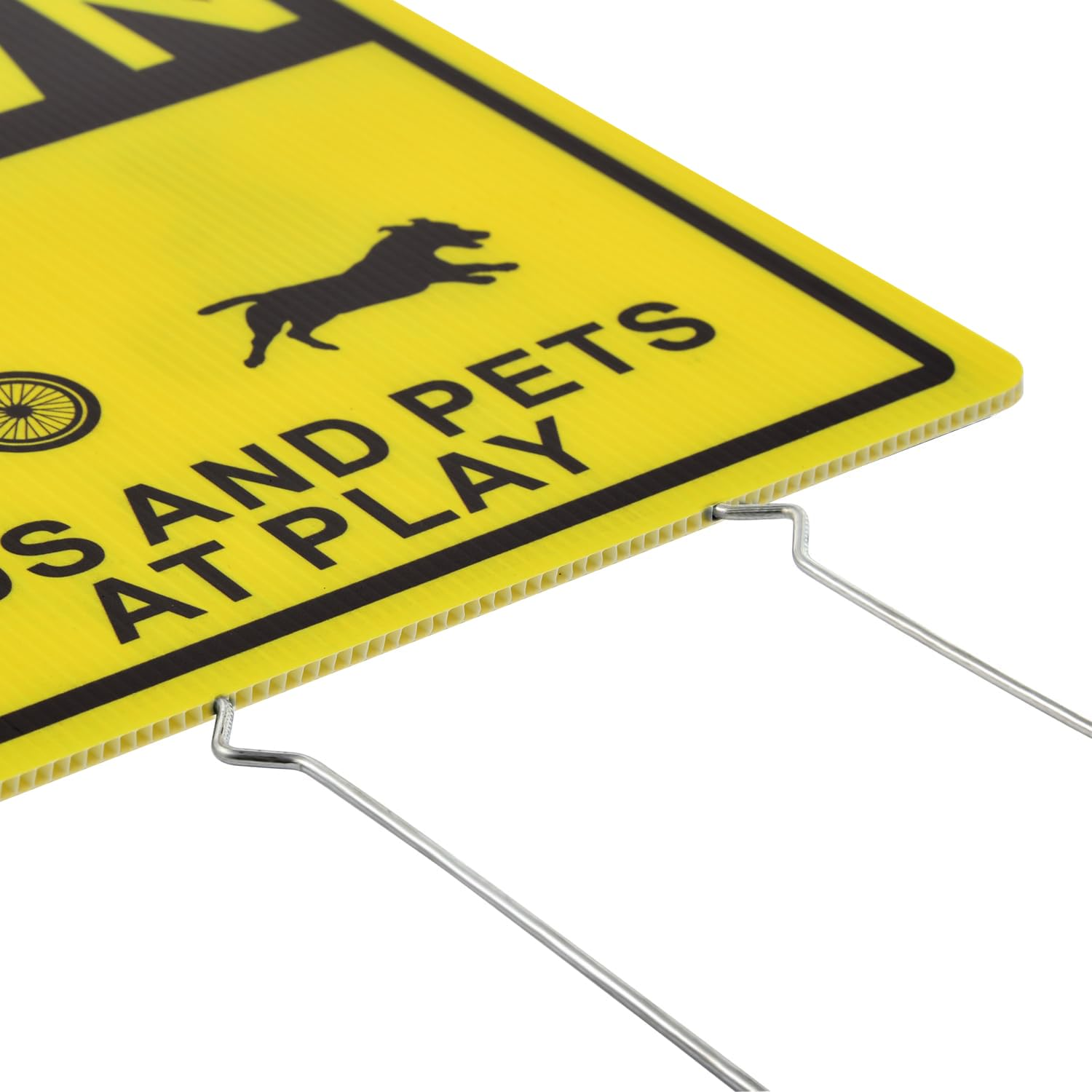 Kichwit 2 Pack Double Sided Slow down Kids and Pets at Play Yard Signs with Metal Stakes, Sign Measures 11.8 X 15.7 Inches image number 6