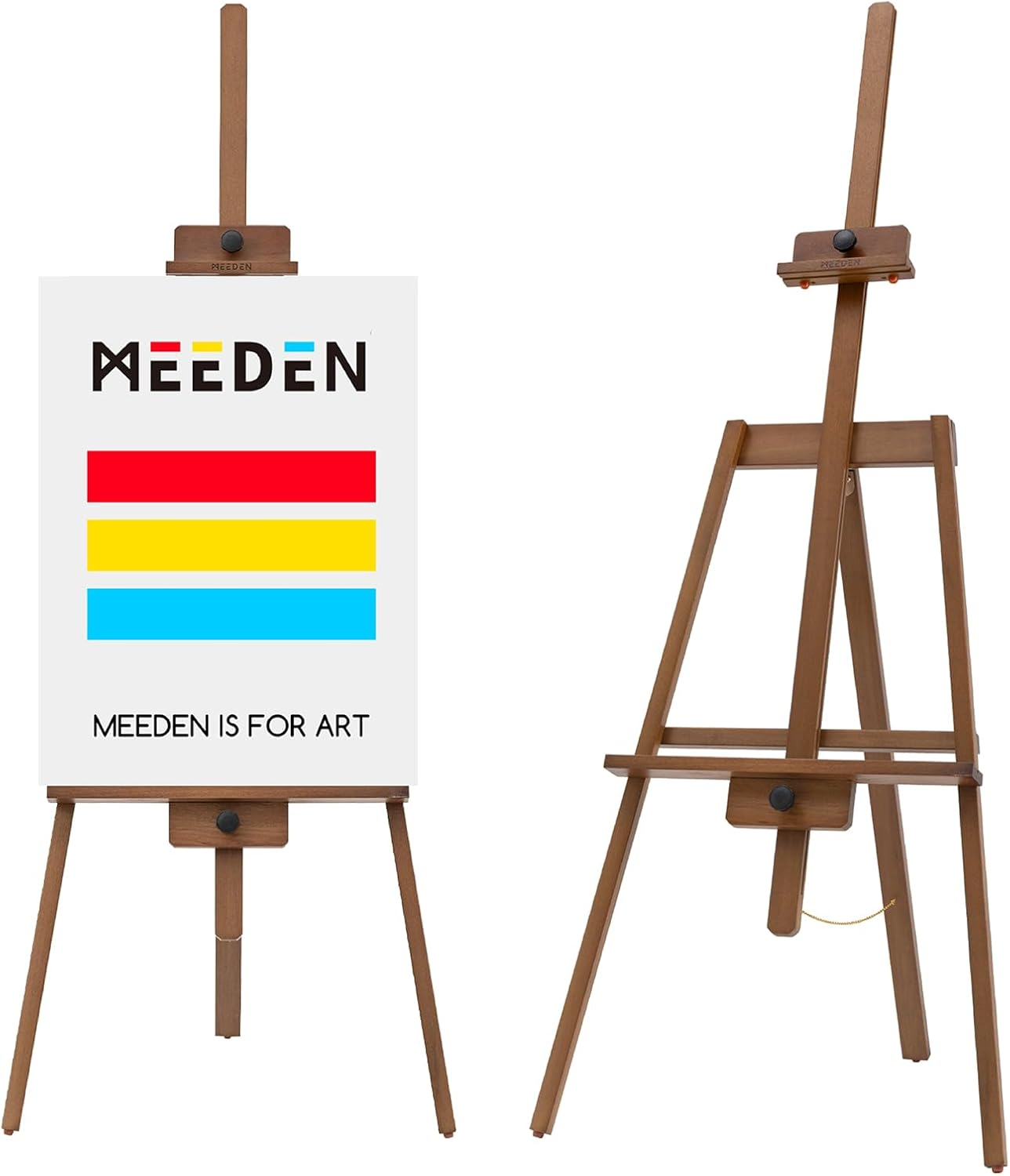 MEEDEN Painting Easel: a Frame Solid Beech Wooden Easel - Artist Easel Stand for Painting Holds Canvas up to 43" - Walnut image number 2