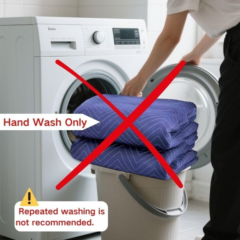 2 Pack Moving Blankets 40"X 72" Heavy Duty Packing Blankets for Moving Shipping Thick Furniture Wrapping for Moving Supplies Professional Quilted Shipping Blankets, 182 X 101CM