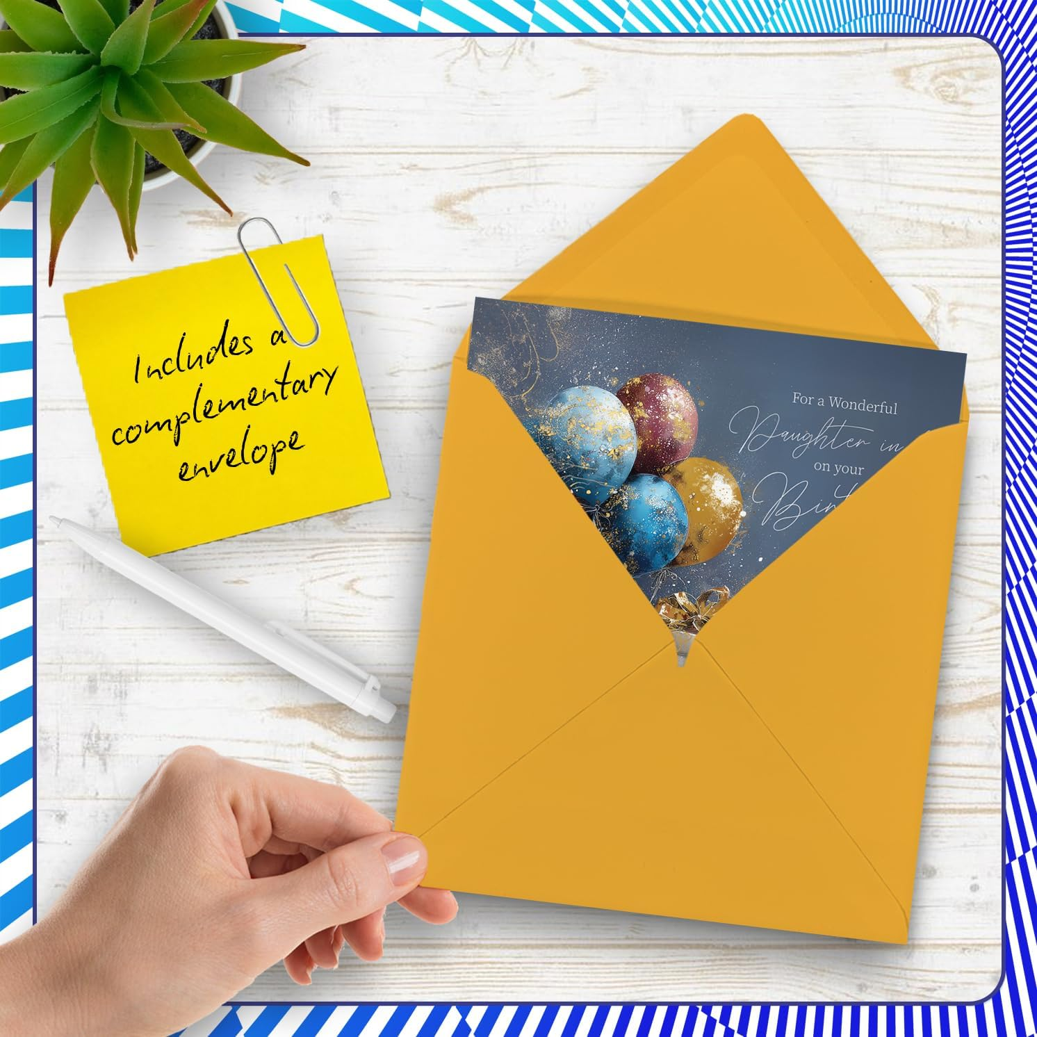 Gold Daughter in Law Birthday Card - Gold Balloons & Presents - Happy Birthday Card for Daughter in Law from Father Dad Mother Mum, 145Mm Golden Balloons & Presents Bday Greeting Cards - Aunt image number 2