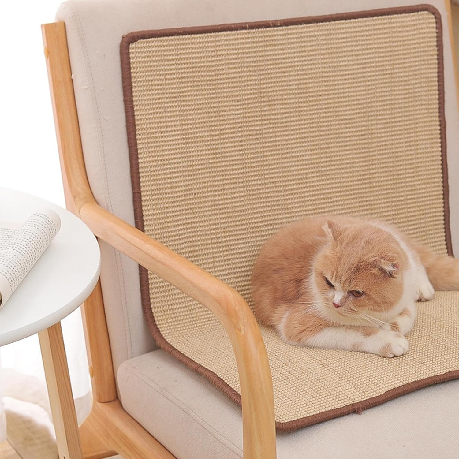 Cat Scratchers for Indoor Cats | Scratcher Mat Board Floor Scratching Pad,Thick Rug Scratch Pad, Scratch Resistant Cat Scratcher Mat for Lounge Bed Sofa Furniture Protection Borato