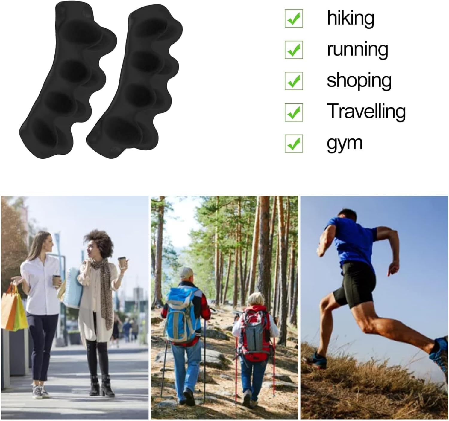 CHGEO Medical Grade Silicone Toe Separators & Spacers for Women and Men &ndash; Doctor Recommended Bunion Corrector, Hammer Toe Straightener, Plantar Fasciitis Relief &ndash; Running & Pedicures