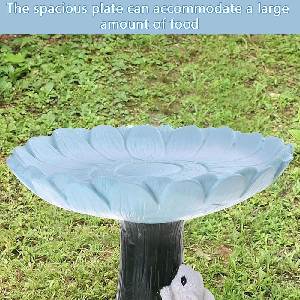 Bird Bath for Outside,Resin Bird Feeder Tree Bowl Stand Fountain,Bird Feeding Station,Bird Feeding Station,Lightweight Resin Birdbath Bowl Yard Statue for Garden Outdoors Patio Lawn Backyard image number 1