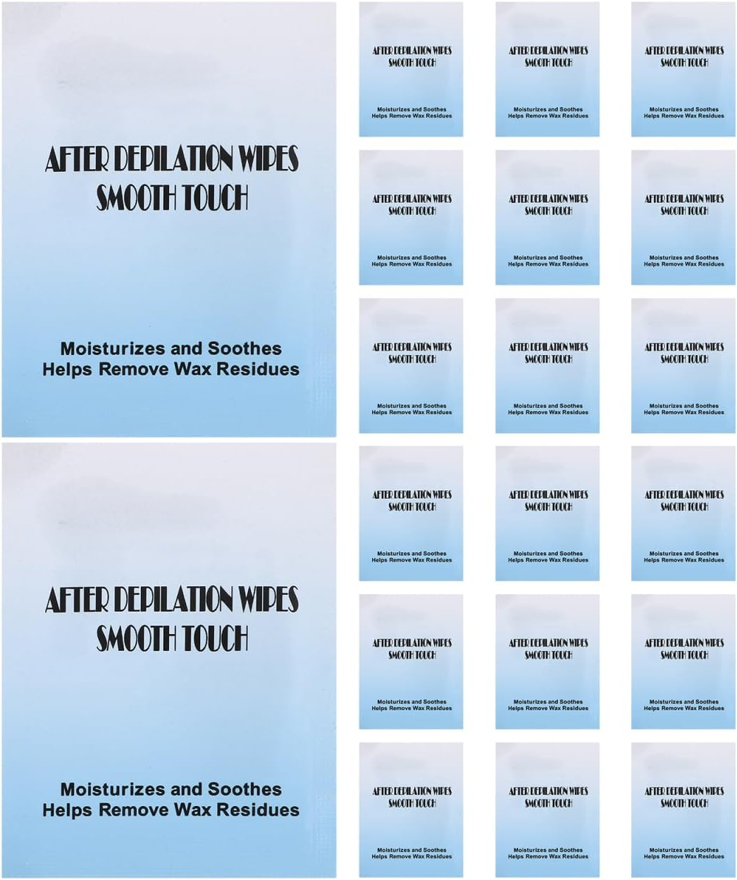 TOVINANNA 20Pcs Wax Remover Wipes Reduces Redness Removes Residue Body Facia Post Waxing Treatment image number 1