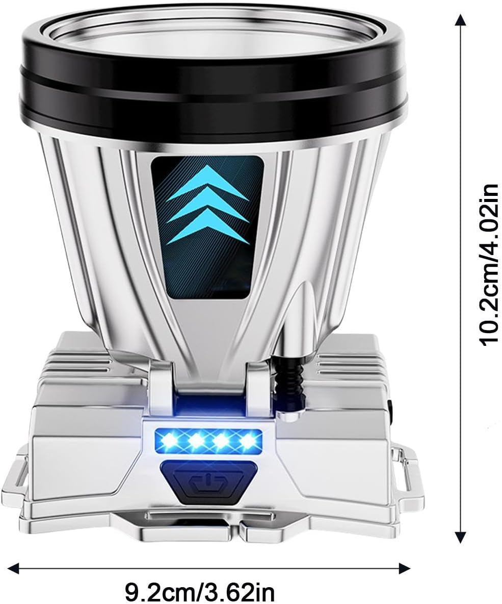 Rechargeable Headlights, Night Fishing Headlight | Outdoor Rechargeable LED Headlamp, Large Capacity Battery Search Light for Mountaineering, Cycling, Fishing, Camping image number 1