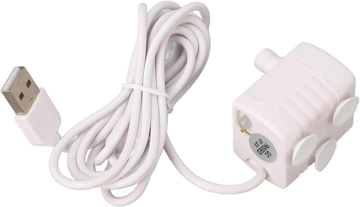 Pet Water Fountain Pump, USB Powered Brushless DC Motor, Mini Cat Dispenser Pump, Pump for Pets, Quiet, Prevents Dry Burning image number 3