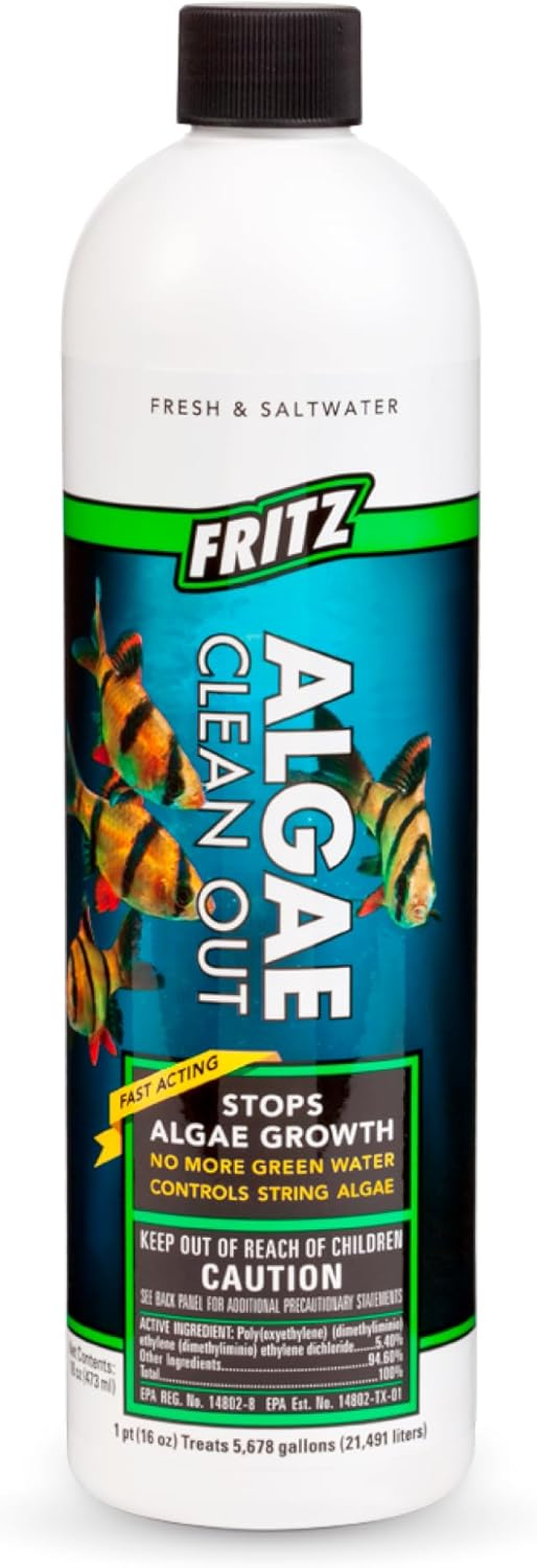 Fritz Aquatics 48016 Fritz Algae Clean Out Algaecide for Fresh and Salt Water Aquariums, 16-Ounce image number 4
