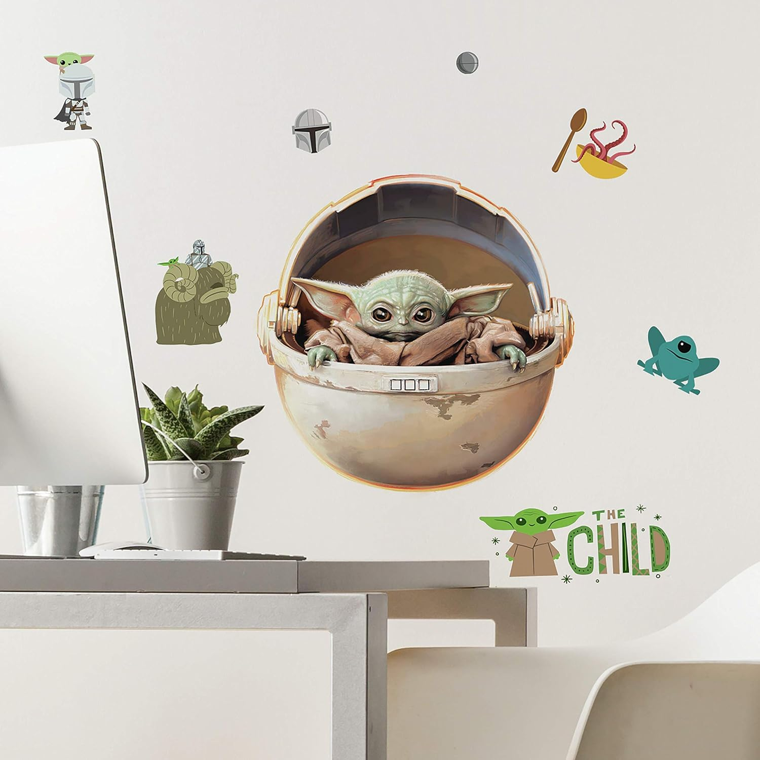 Roommates RMK4805SCS the Child Illustrated Peel and Stick Wall Decals, Green, Brown, Blue