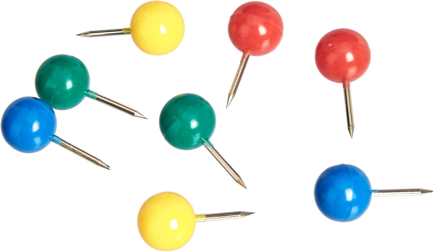 Amazon Basics 3 Millimetres Push Pins Map Tacks 10 Colors (Each Color 60 PCS) - 600-Pack image number 1