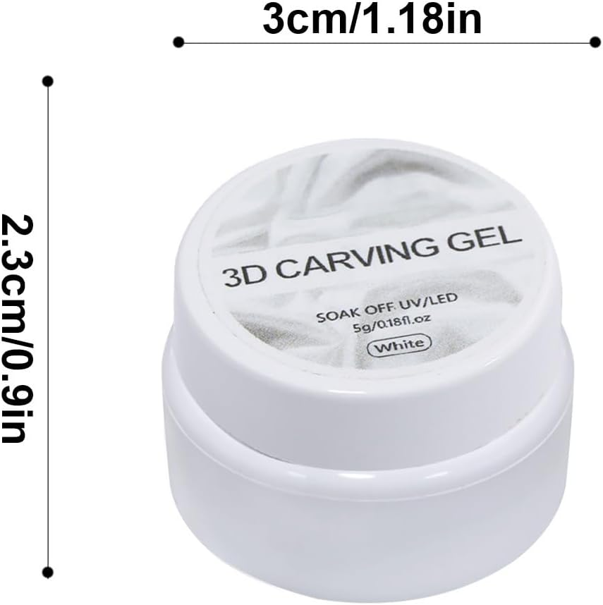 Rrlihjgu Solid Building Gel - 5G Pearl 3D Sculpting Gel for Nail,Extension Carving Beauty Care Soft Manicure Art for Daily Salon Home image number 6