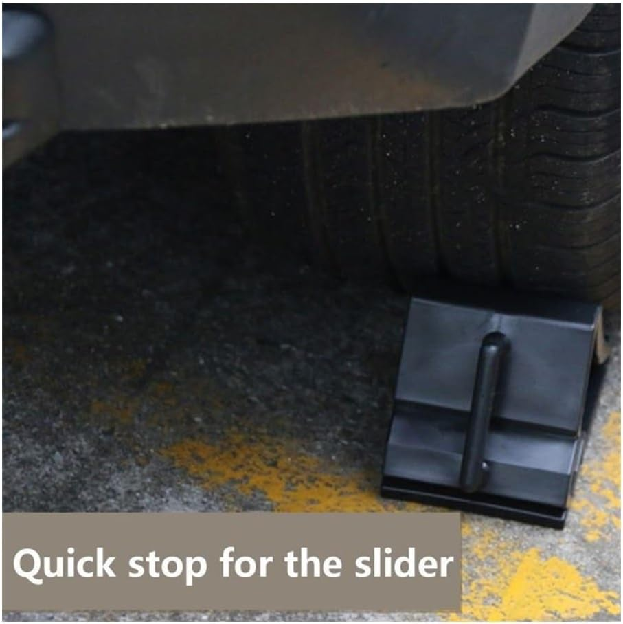 QXKSPG 2 Pcs Antislip Vehicle Car Truck Wheel Tire Chock Stop Block Black Wheel Trims Set image number 3
