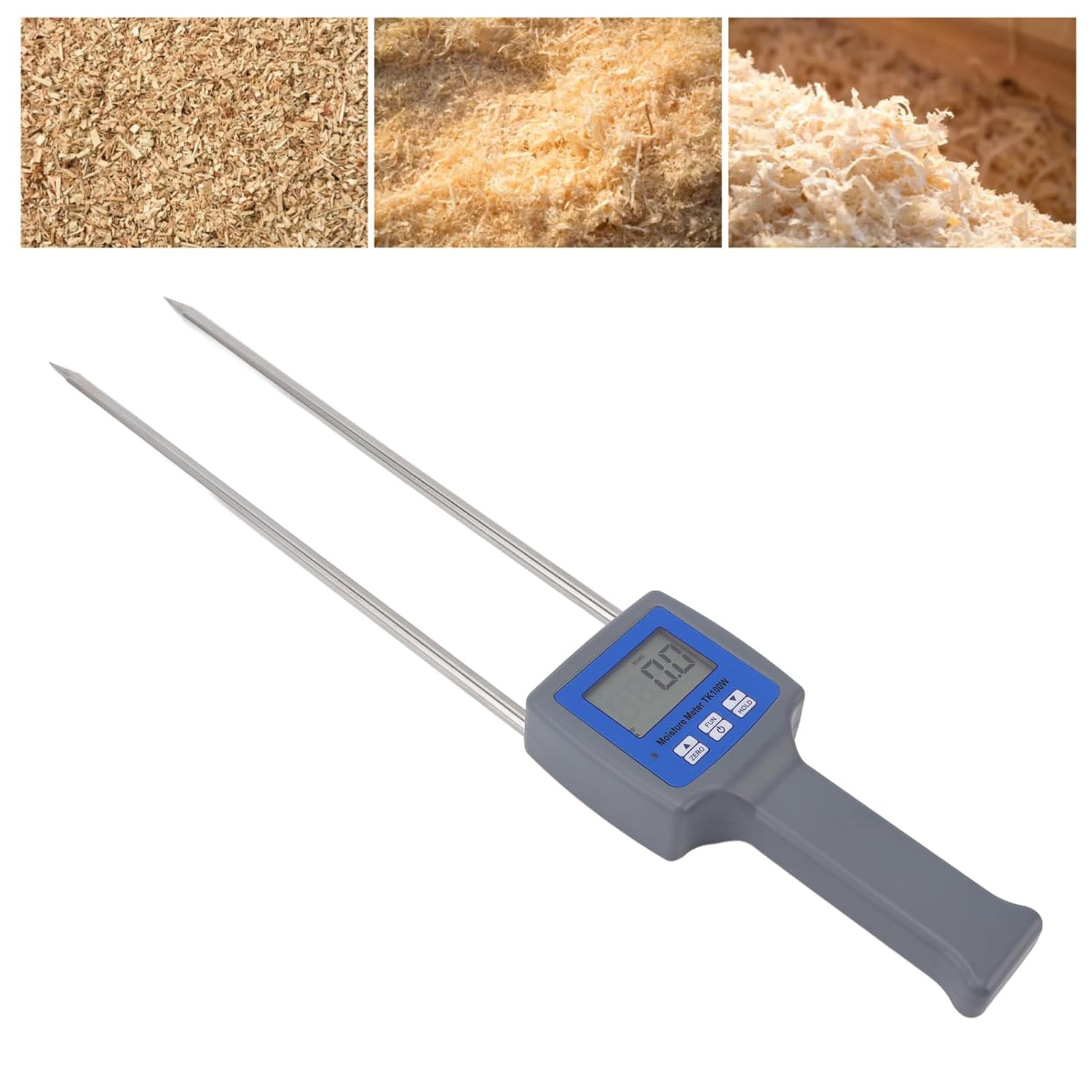 Fdit Wood Humidity Meter, Accurate Measurement with Backlit LCD Display, for Woodworking Furniture with Firewood Humidity Tester