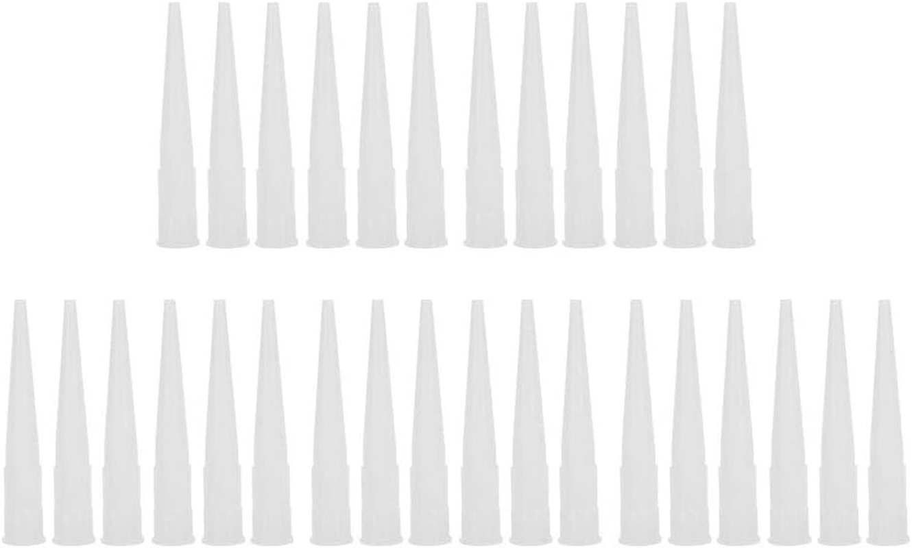 EVGATSAUTO 30Pcs Caulking Gun Nozzle, Plastic Sealant Nozzles with Female Thread and Suction Head for Silicone Caulking Gun image number 5