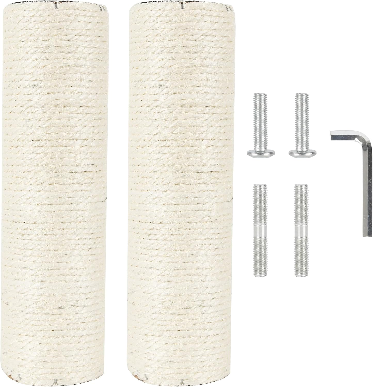 NEUMIHARO 2.9In 7.4Cm Diameter Cat Scratching Post Replacement Pole Sisal Parts for Cat Tower (M8, 40Cm/15.7In)