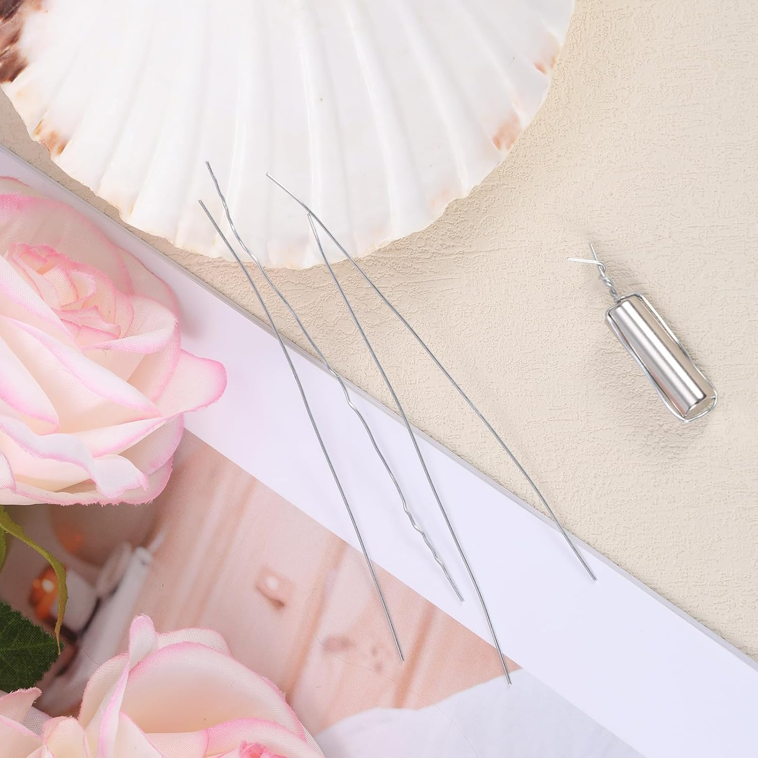 Gosknor Cat Eye Magnet for Nails, 0.95In Double Head Nail Magnet Gel Polish Magnetic Stick Nails Design Tool with Metal Wires for Home DIY Salon Studio Manicure image number 4