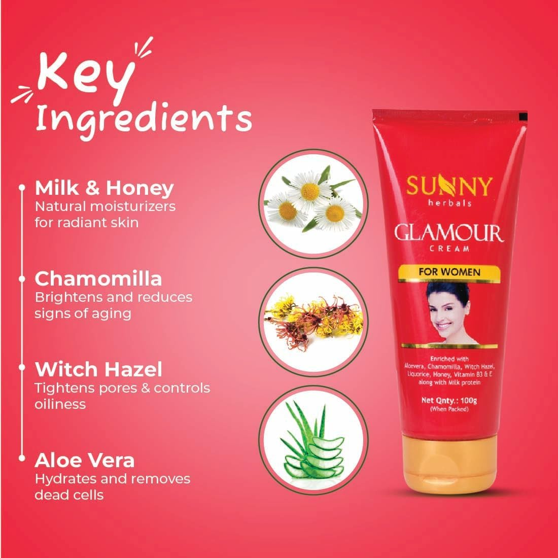 Sunny Glamour Cream for Women (100 GM) image number 5